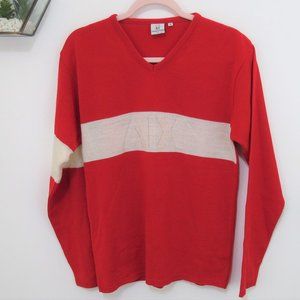 Armani Exchange Red & White Sweater M